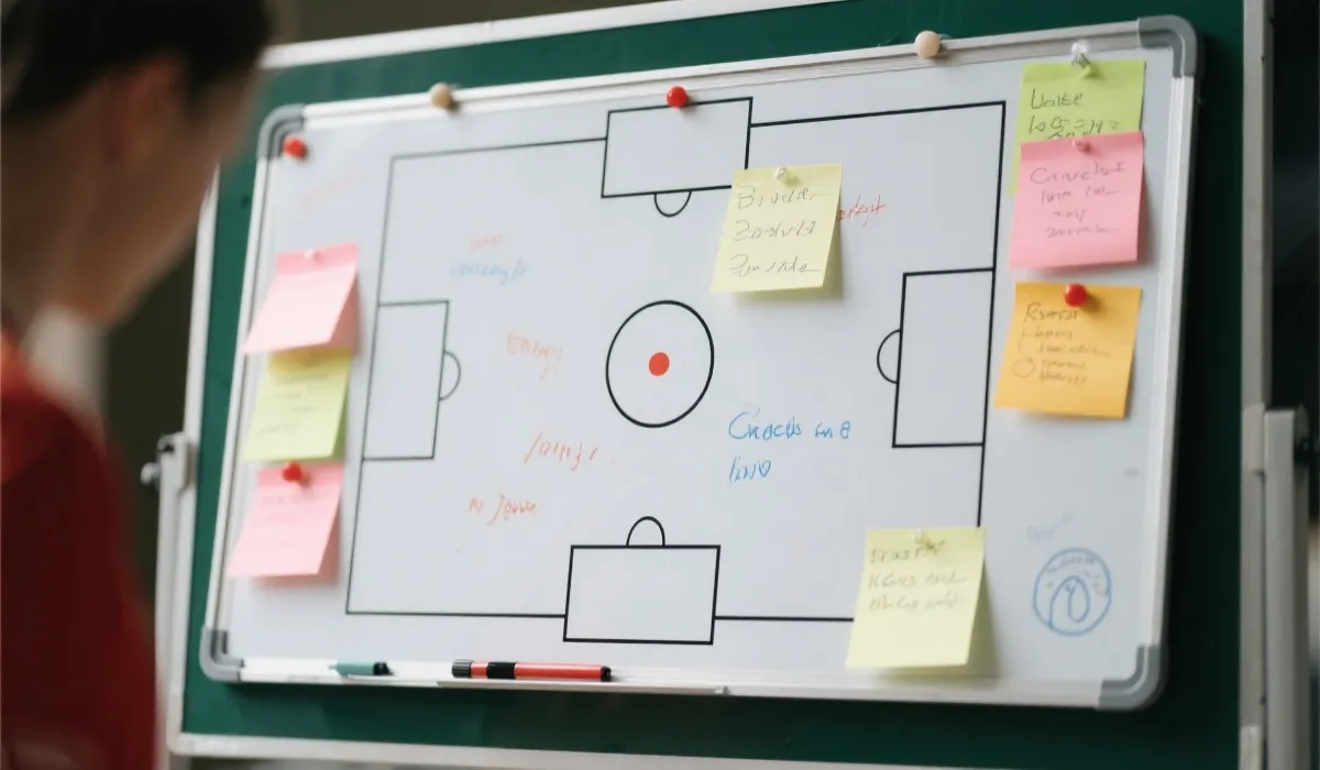 赛后复盘与数据整理示意图